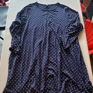 Old Navy Dark Blue Top with Gold Dots
